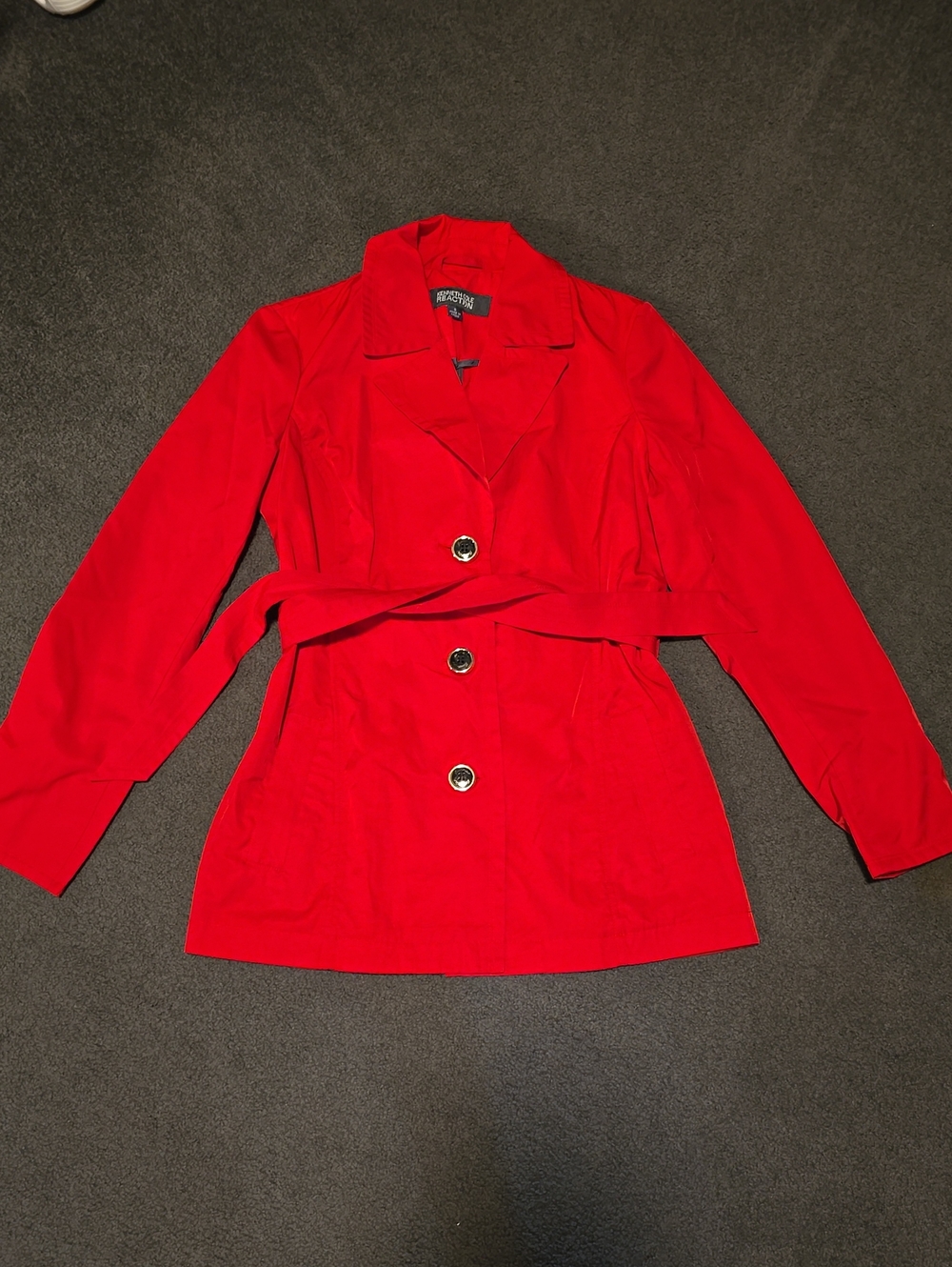 Kenneth Cole Reaction Red Trench Coat